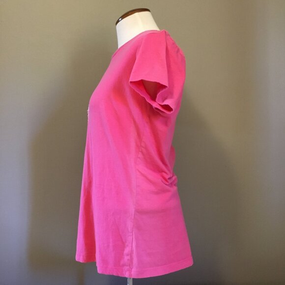 Izod Barbie Pink Floral Embroidered 100% Cotton Baby Tee - Picture 3 of 16